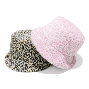 Women Leopard Print Faux Fur Bucket Hat Warm Plush Winter Autumn Chic Windproof Basin Hat Thickened Outdoor Cold Weather
