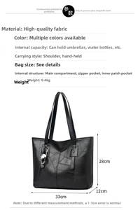 Detailed internal view showing large capacity for umbrella and daily essentials in tote bag