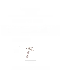 Detailed size specifications for the square zircon glasses pendant necklace with dimensions