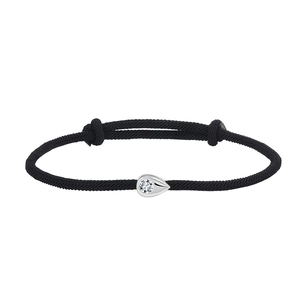 S925 Sterling Silver Teardrop Zirconia Bracelet For Women Braided Cord Adjustable Friendship Hand Rope Jewelry Gift
