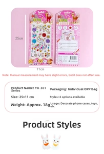 Macro detail of YX-361 swan-shaped crystal acrylic heart stickers for DIY album decor