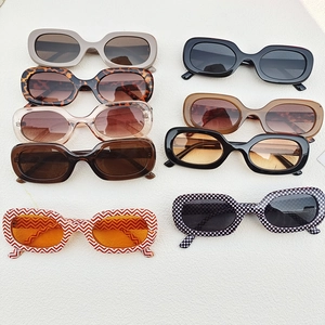 Retro Oval Sunglasses For Women Men UV400 Protection Vintage Fashion Chunky Frame Sun Glasses Outdoor Driving Chic