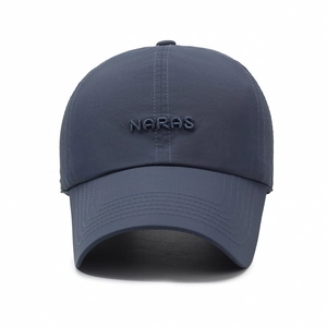 Quick-dry breathable baseball cap with NARAS embroidery in dark gray-blue color