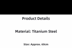 Titanium steel cuban chain necklace specification details showing a 60cm length parameter