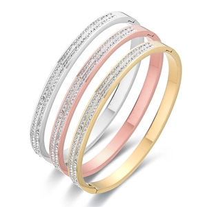 Titanstahl Strass Armreif Für Damen Edelstahl Eingelegtes Sternenhimmel Armband Mode Schmuck Zubehör Elegantes Geschenk