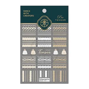 3D embossed nail art stickers with elegant white sweater textures and knitting patterns
