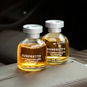 Désodorisant Voiture Flacon Verre Diffuseur Huiles Essentielles Rotatif Éliminateur Odeur Ornement Parfum Intérieur