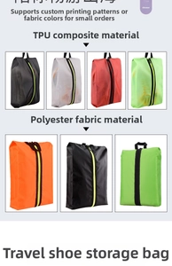Detailed comparison of semi-transparent TPU and solid polyester travel shoe storage bags