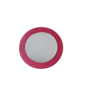 Tragbare Haarbürste mit Spiegel in Rosa-Glitzer-Optik für antistatisches Styling