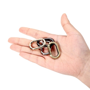 Oval spring rings in gold, black, silver, and bronze for DIY handbag accessories