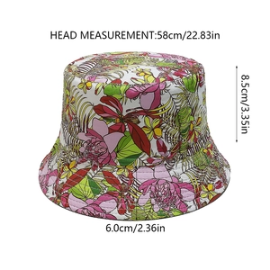 Tableau des tailles détaillé pour chapeau tropical avec circonférence de 58 cm