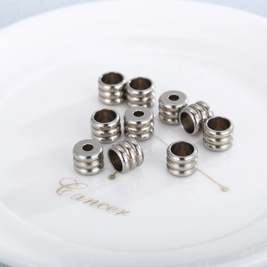 Stainless Steel Large Hole Positioning Beads For DIY Jewelry Making Handmade Bracelet Leather Cord Accessory Spacer Beads