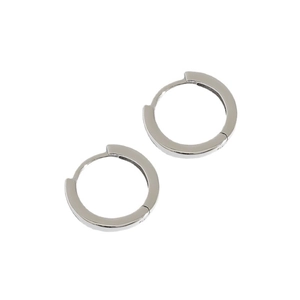 Classic minimalist S925 sterling silver hoop earrings with a polished finish for women