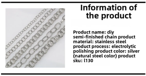 Detailed comparison of five different silver stainless steel DIY link chain styles