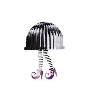 Halloween witch legs honeycomb paper hanging decoration for party window display decor