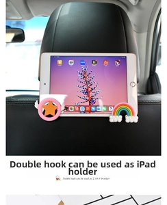 Niedlicher Auto-Kopfstützenhaken multifunktionaler Rücksitz-Organizer und Tablet-Ständer fürs Auto.