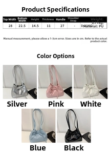 Guida dettagliata alle taglie e opzioni di colore per la borsa a spalla in PU con fiocco