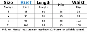 Detailed size chart for the fringe halter dress showing bust, length, waist, and hip in cm