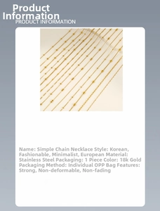 Detail specifications of 18k gold plated stainless steel bead and snake chains