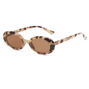 Retro Oval Frame Sunglasses UV400 Protection PC Frame AC Lens Vintage Fashion Eyewear For Men And Women