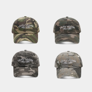 Camouflage Baseball Cap Washed Cotton Distressed Letter Embroidery Sun Protection Adjustable Outdoor Casual Sports Hat