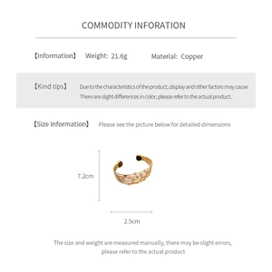 Spécifications de taille pour bracelet jonc multicouche perlé en cuivre doré