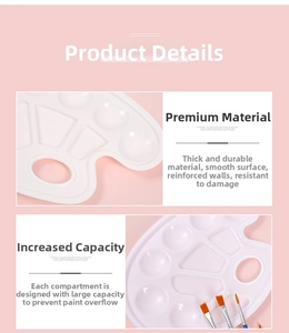 Scomparti profondi della tavolozza in plastica bianca per acquerello e pittura acrilica