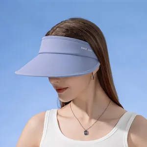 UPF50+ sun visor hat in lilac purple for women with wide brim for UV protection