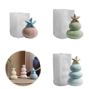 Sea Urchin Starfish Shape Silicone Candle Mold For DIY Handmade Aromatherapy Gypsum Plaster Ornaments Textured Resin Mould