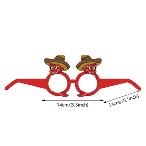 Dimensions détaillées des lunettes piment mexicain: largeur 14cm et branches de 13cm