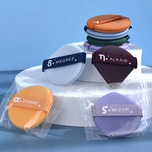 Seven-piece Big Dipper makeup puff set with dual-sided non-latex sponges on display