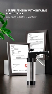 Macro view of stainless steel biscuit maker with Intertek quality certification reports
