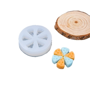 6-cavity round silicone mold for DIY cheese shaped cake decoration and chocolate baking