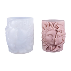 Molde de silicona para velas de aromaterapia de diosa sol y luna y adornos de yeso