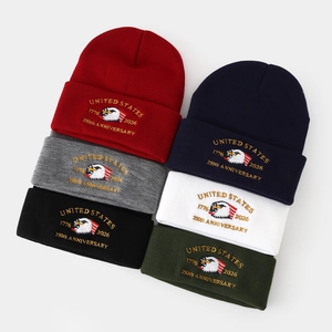 USA 250th anniversary beanies featuring eagle embroidery in six assorted colors
