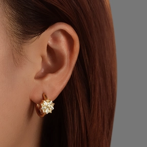 Elegant 18K gold butterfly tassel hoop earrings with zircons for a stylish look