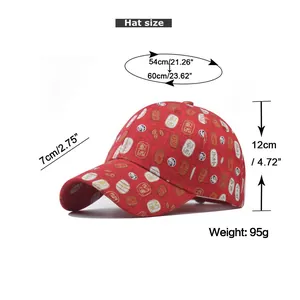 Guide des tailles pour casquette chinoise avec tour de tête et longueur de visière