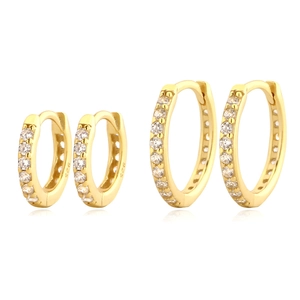 Boucles D'Oreilles Créoles En Argent Sterling 925 Avec Zircone Cubique Étincelante Mode Rétro Pour Femmes