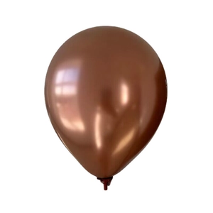 Close-up of 1.8g metallic copper balloon with a glossy reflective finish for decorations