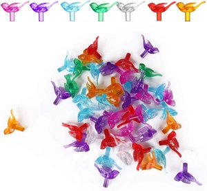 Colorful bird shaped plastic replacement bulbs for ceramic Christmas tree accessories