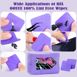 1200pcs purple lint-free nail wipes for cleaning manicure tools and screens