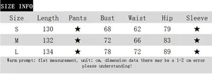 Size information chart for sexy see-through lace spaghetti strap bodycon maxi dress