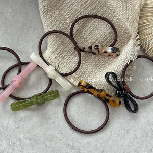 Bowknot Hair Ties Acetate Resin Elastic Hair Ropes Korean Style Sweet Elegant High Ponytail Bun Holder For Women