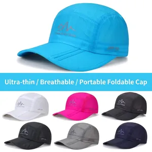 Foldable quick-dry UPF 50+ baseball cap in seven colors for outdoor sports and sun protection