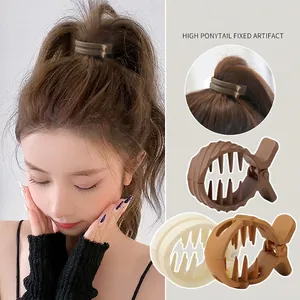 High Ponytail Hair Claw Clip Matte Plastic Shark Clip Non-Slip Fixing Tool Vintage Hair Accessory For Women