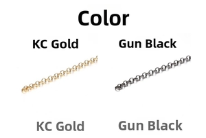 Detail of KC gold and gun black plated O-shaped metal chains for DIY jewelry making