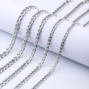 Cuban Curb Chain Necklace Stainless Steel Titanium Hip Hop Jewelry Punk Geometric Flat Links For Men Women
