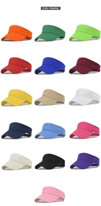 Vielfältige Kollektion bunter Sonnenvisier-Hüte für Damen in vielen kräftigen Farben