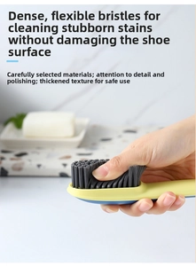 Detail of high-density soft bristles on cleaning brush showing flexibility and gentle touch