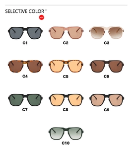 Multiple color options for retro pilot sunglasses featuring gradient and solid lenses